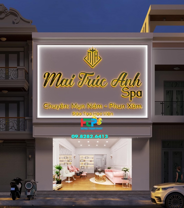 99+ Mẫu biển bạt Spa đẹp giá rẻ, phối cảnh 3D Spa miễn phí