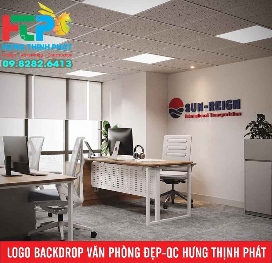Làm logo backdrop văn phòng đẹp với 99+ mẫu mới 2026 - Quảng Cáo Hưng ...