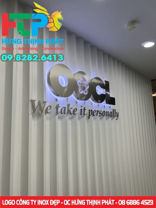 logo inox guong trang