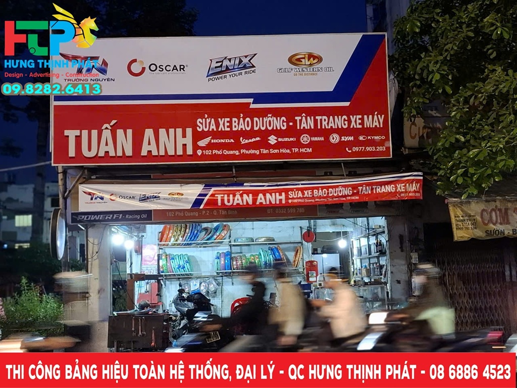 lam bang hieu tiem sua xe cho dai ly