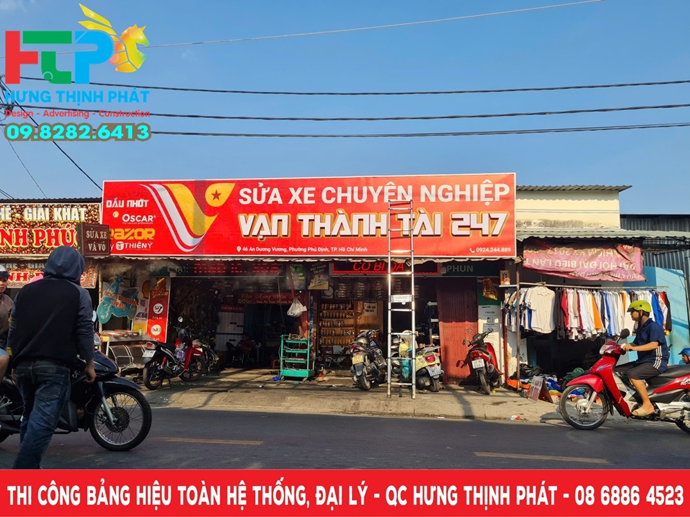 lam bang hieu tiem sua xe cho dai ly